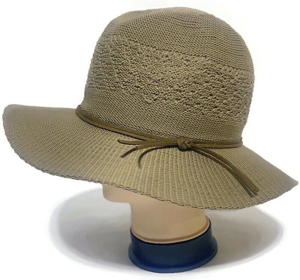 David & Young D&Y Women's Brown Floppy Panama Hat Wide Brim Packable OSFM